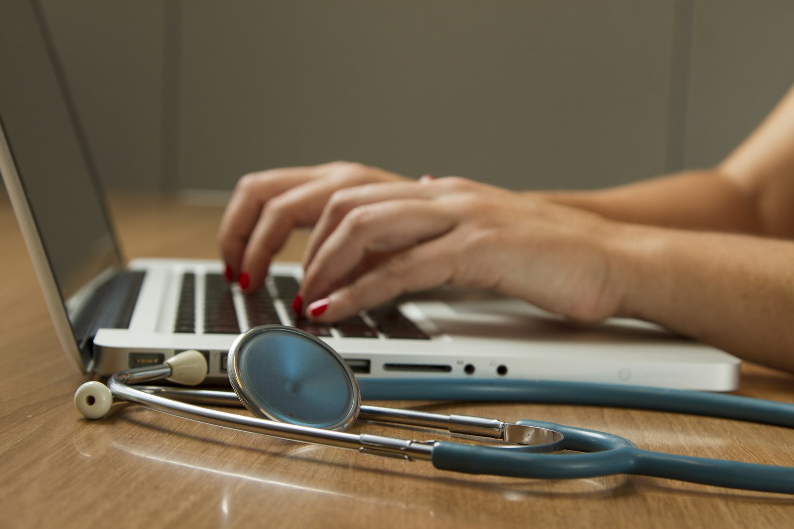 Healthcare professional reviewing a secure patient-friendly website experience