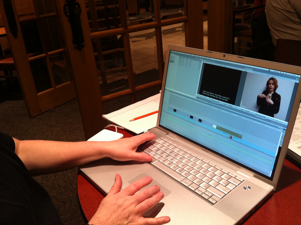 Website professional planning a redesign on a laptop